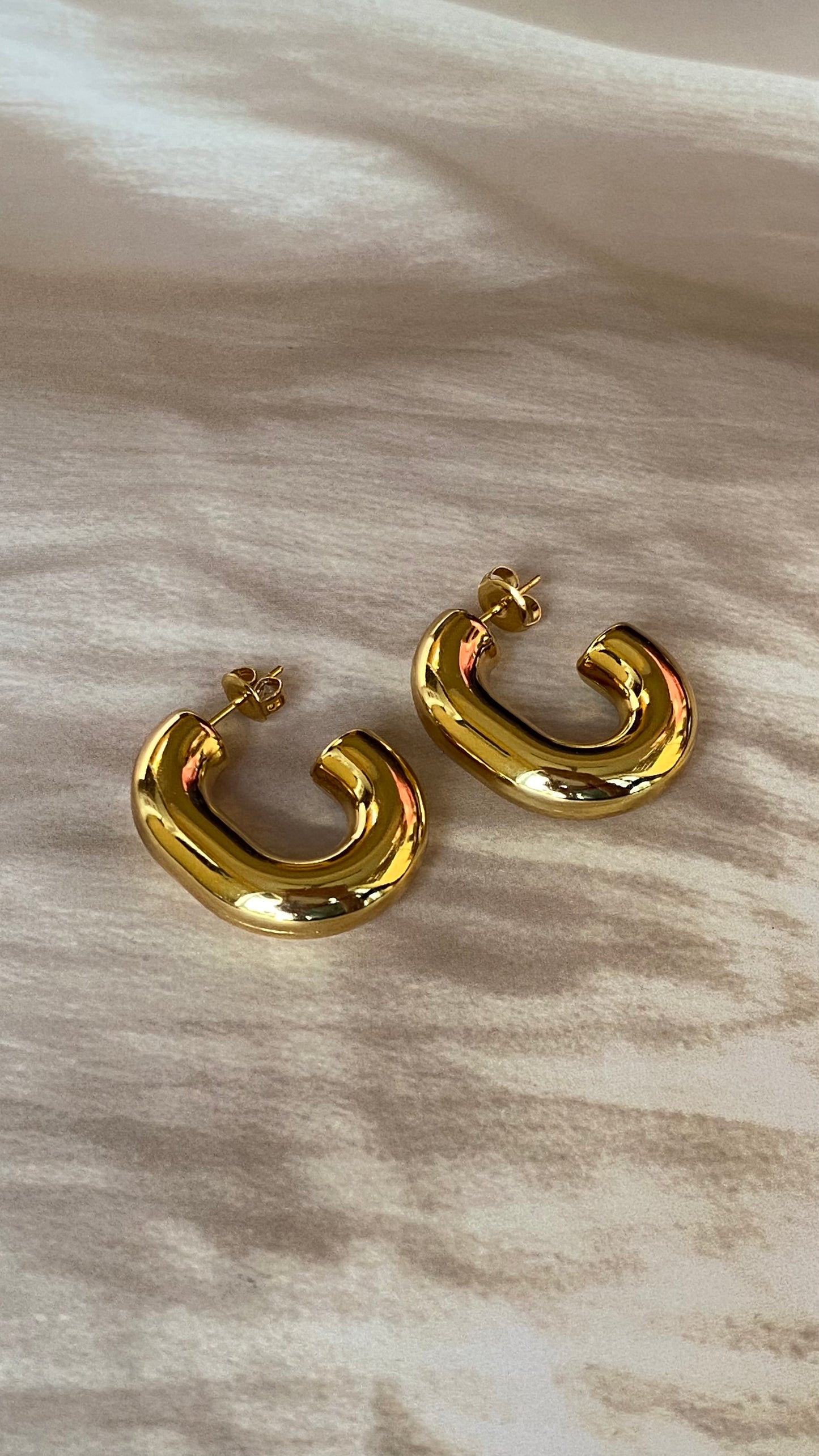 Chunky Gold Hoop Earrings