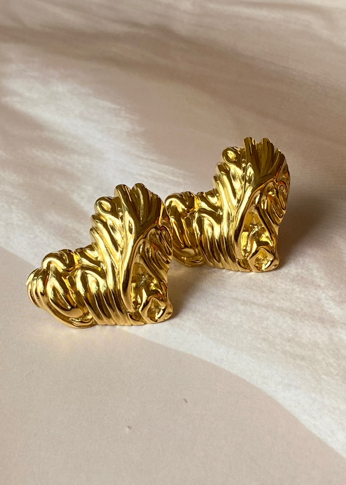 Puffy Heart Chunky Earrings