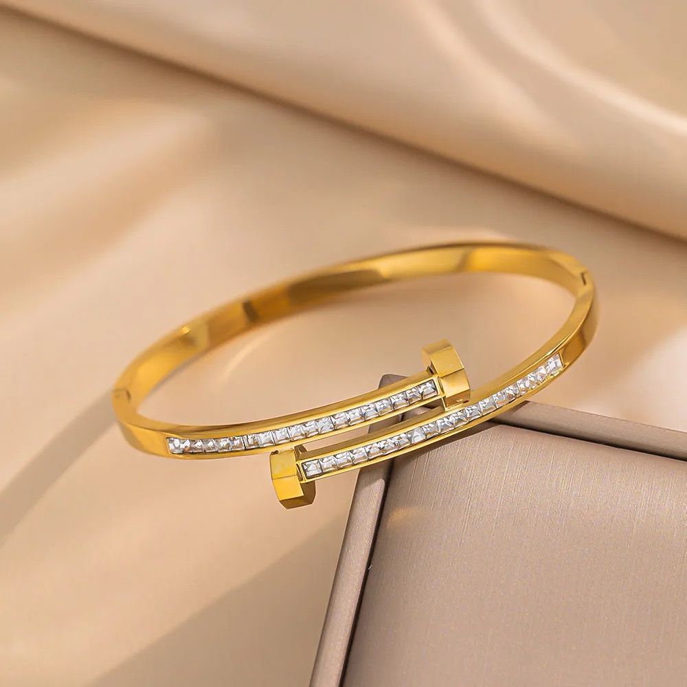Radiance Gold-Plated Cuff Bracelet