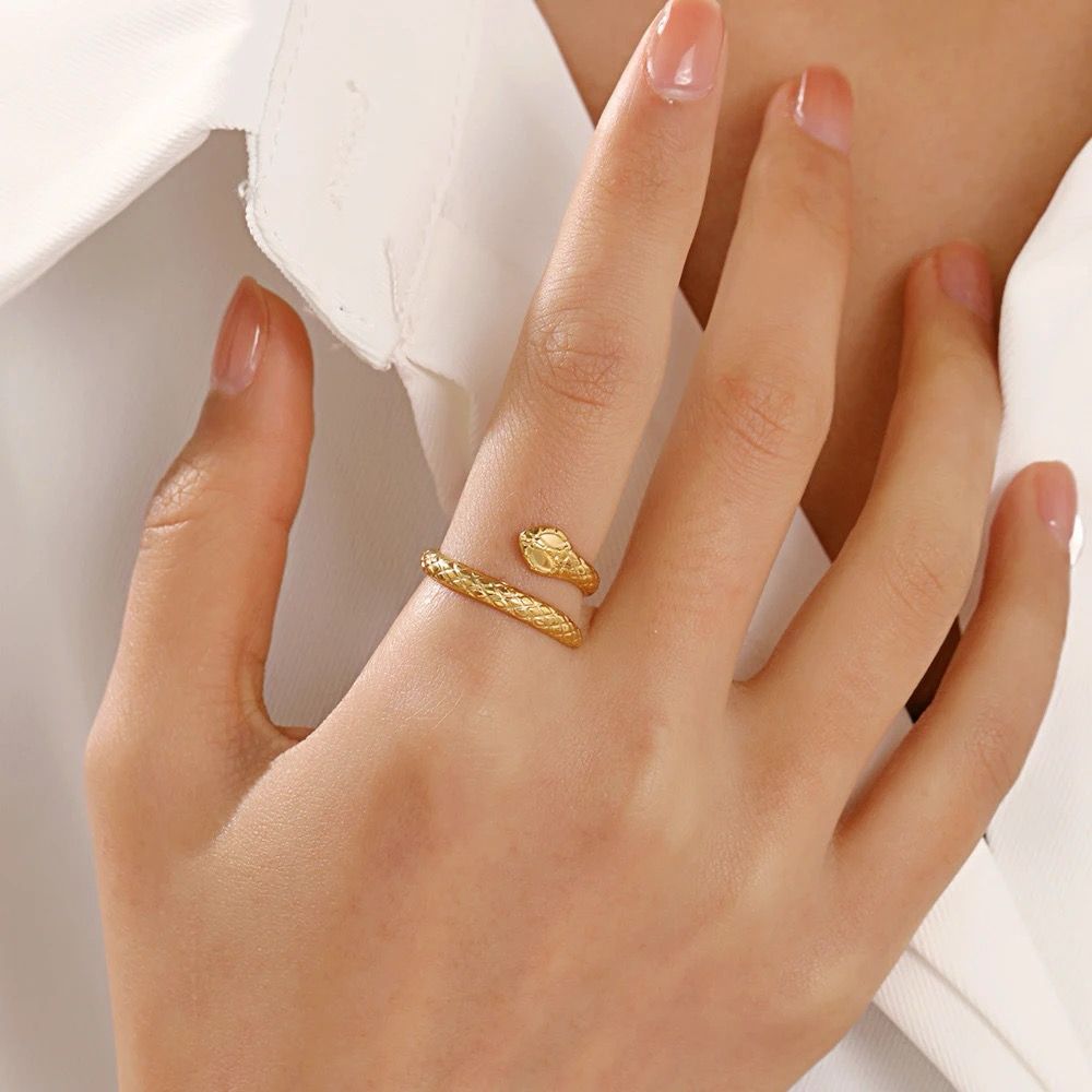 Gold Snake Wrap Ring