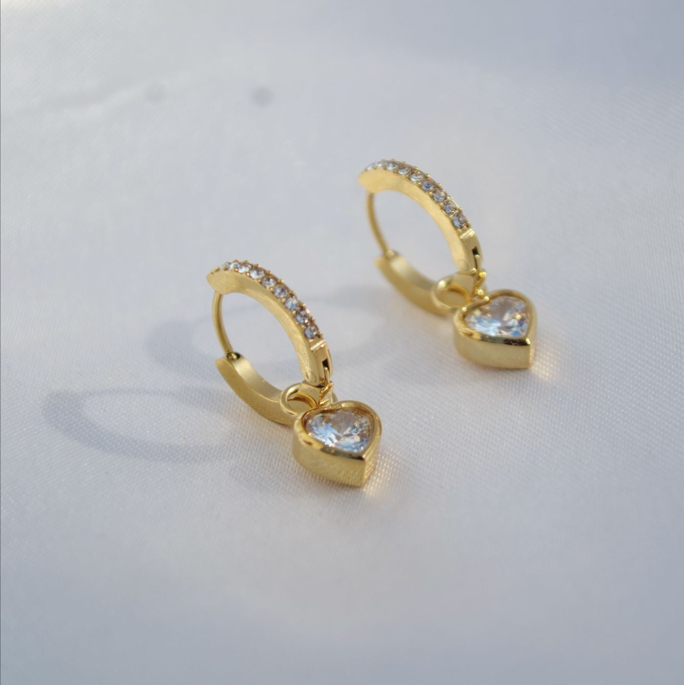 Gold Love Drop Earrings