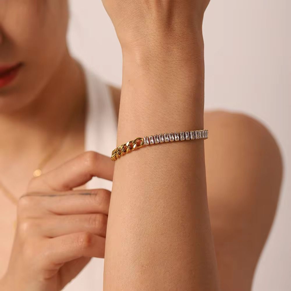 18K Gold-Plated Dual-Tone Bracelet