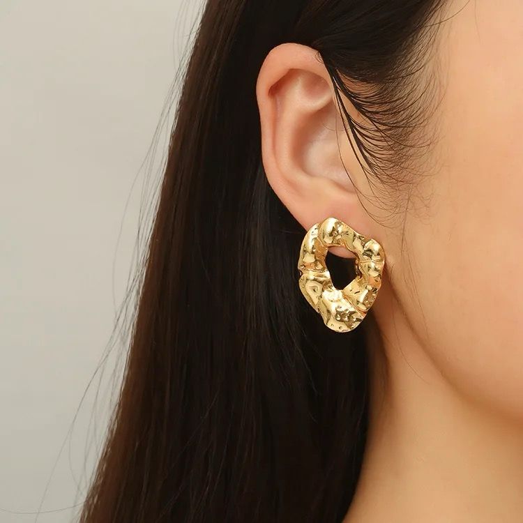 Molten Gold Organic Statement Studs