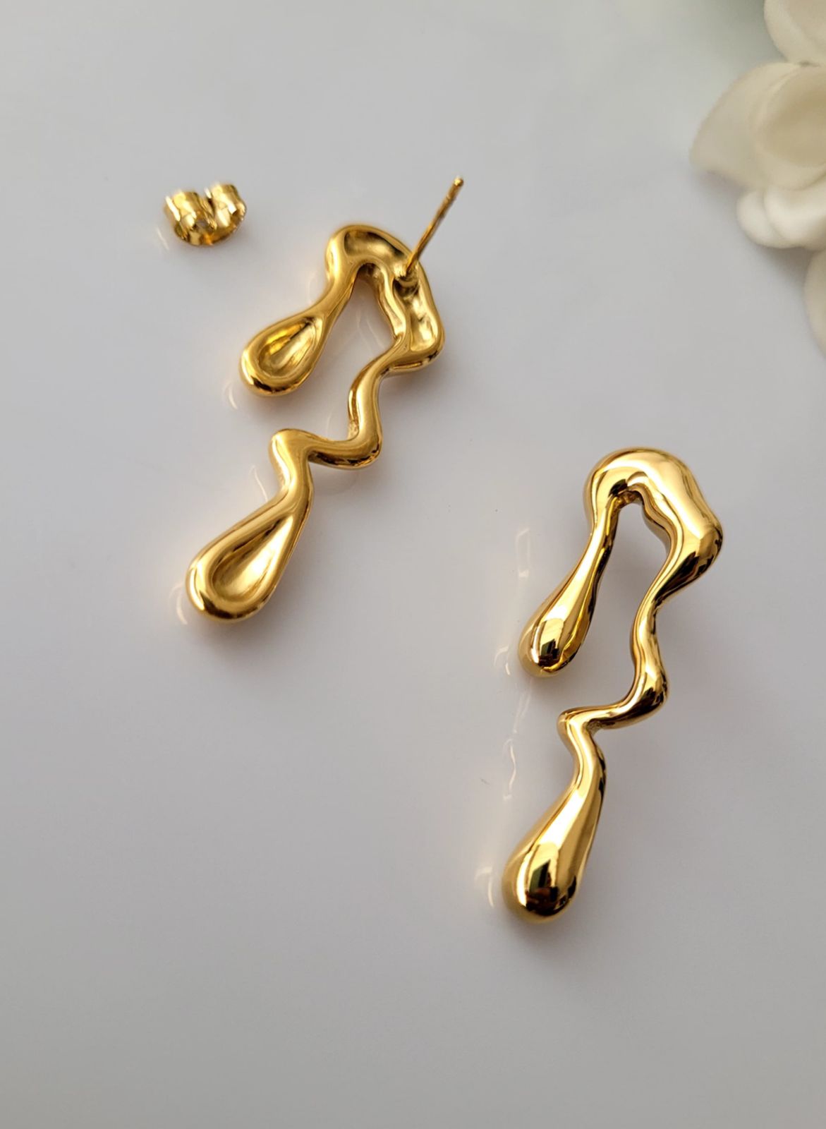 Molten Drip Statement Earrings