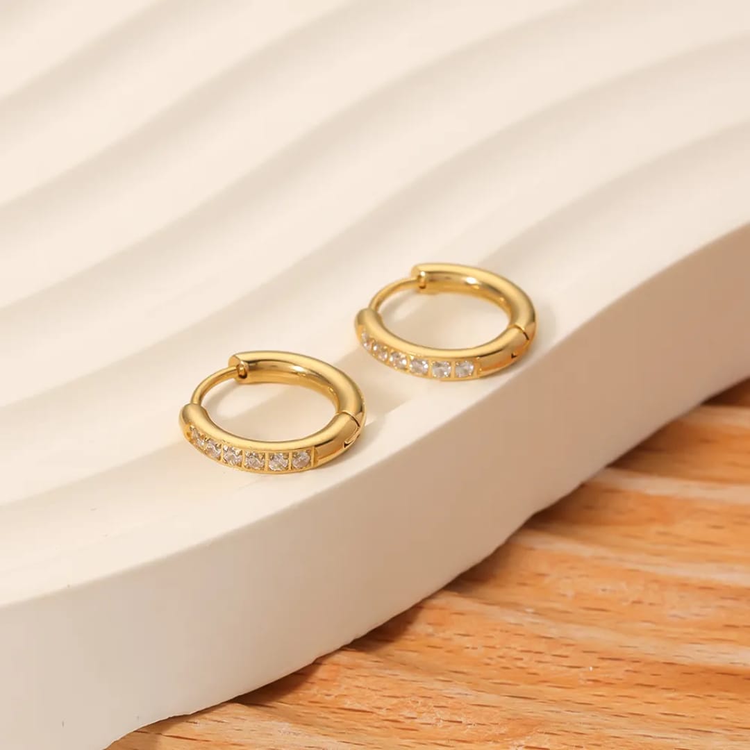 Classic Pave Huggie Hoops