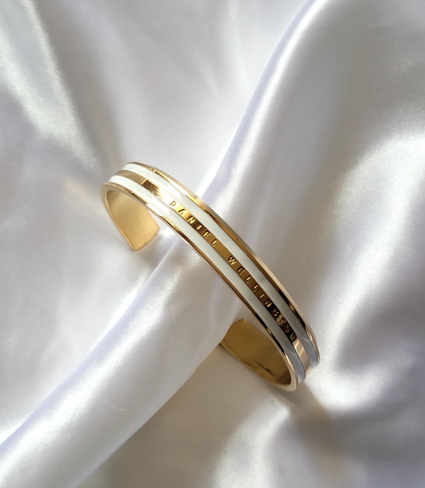 Dual-Tone Statement Cuff – Gold & Enamel Finish
