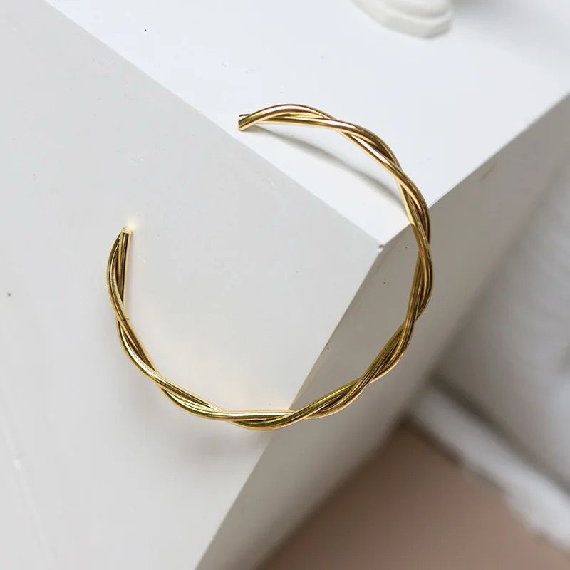 Twisted Gold Cuff Bracelet