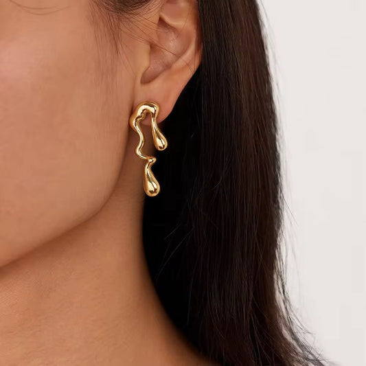 Molten Drip Statement Earrings
