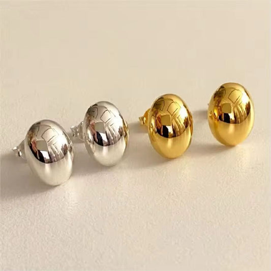 Oval Stud Earrings