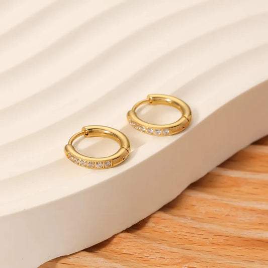 Classic Pave Huggie Hoops