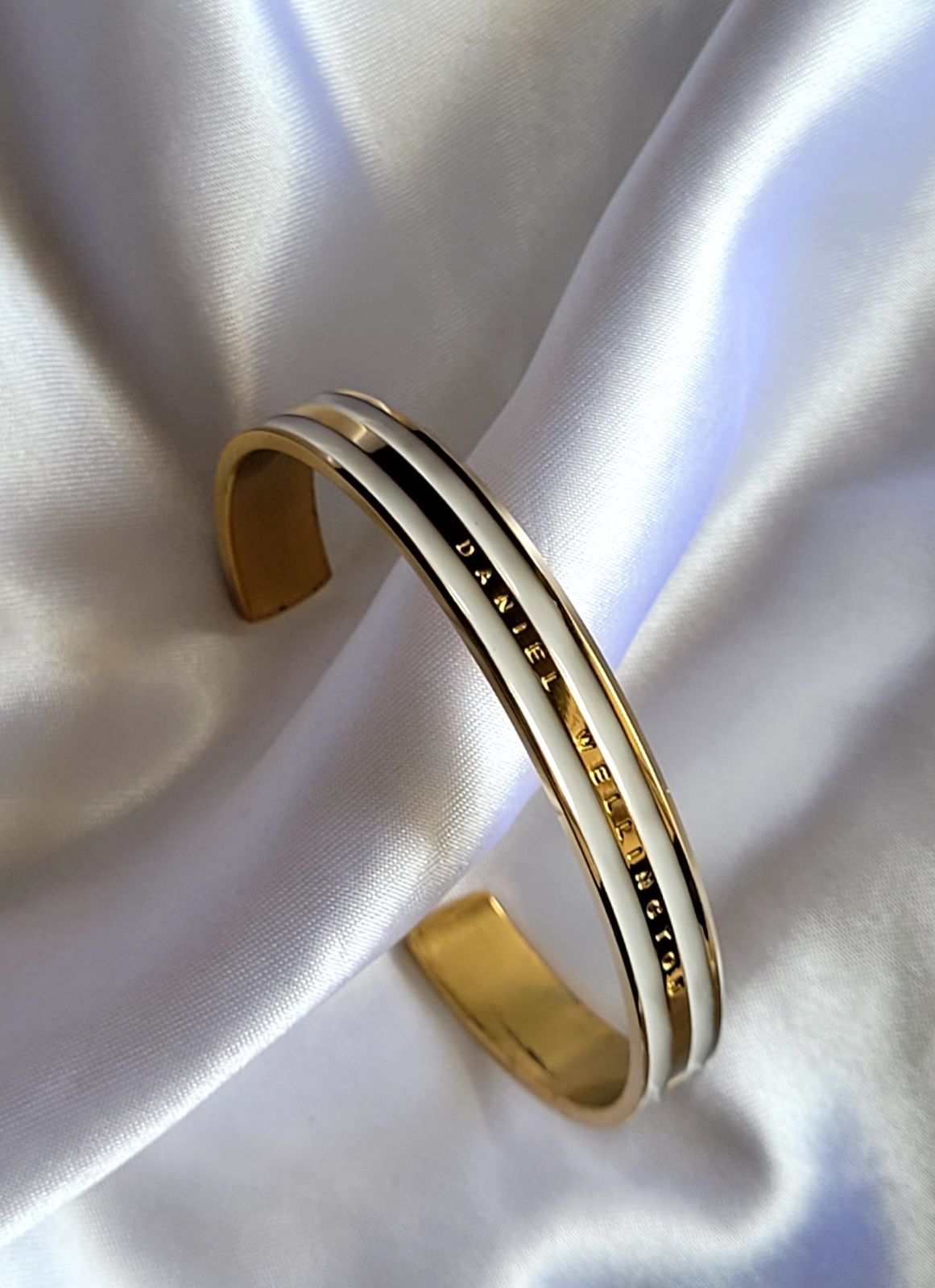 Dual-Tone Statement Cuff – Gold & Enamel Finish